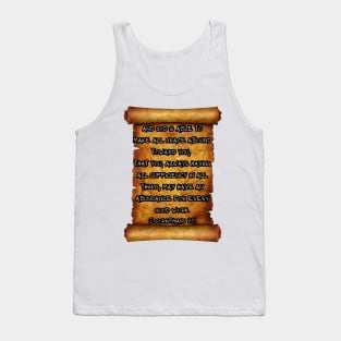 2 COR 9:8 ABUNDANCE FOR GOOD WORk ROLL SCROLL Tank Top